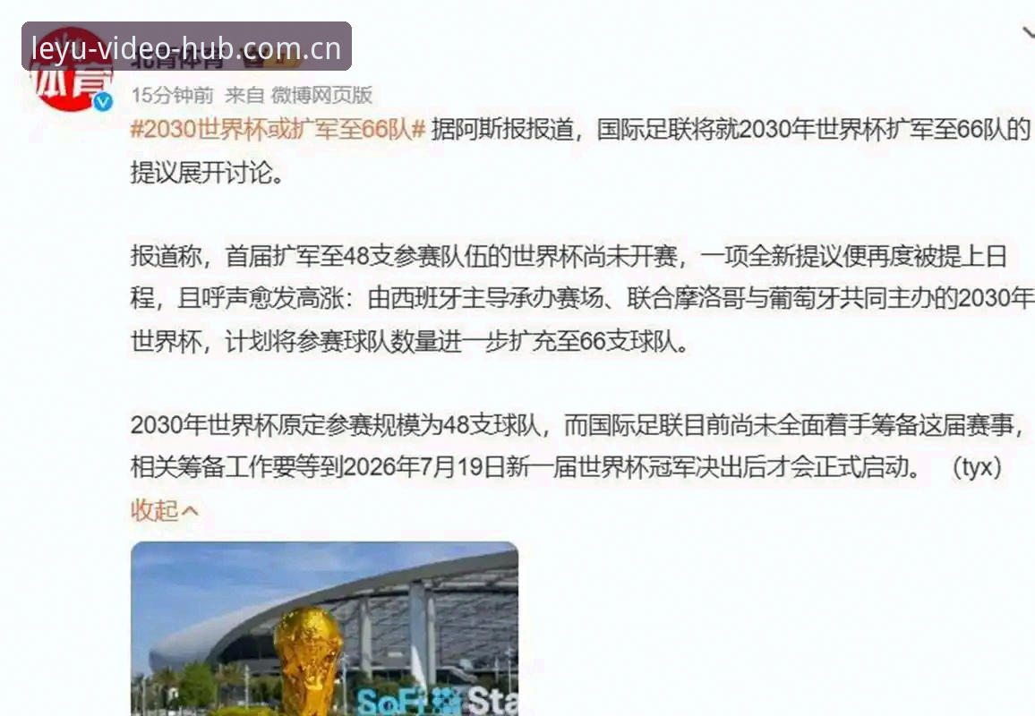 2030年世界杯扩军66队全面解析：中国男足的绝佳机遇与乐鱼体育赛事数据更新背后的深度洞察